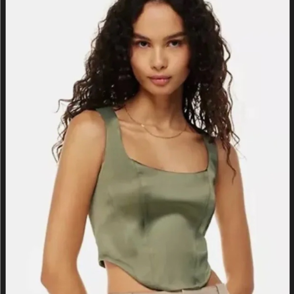 Aritzia Sage Green Shiloh Bustier